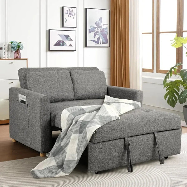 Sofa Bed 2 Seater Recliner Chair for Small Space Modern Sofas for Living Room Home Furniture Dark Grey Adjustable Backrest